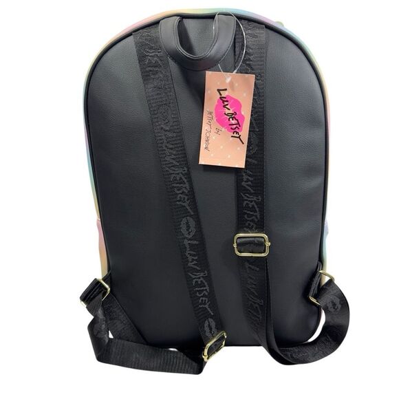 NWT‎ BETSEY JOHNSON OMBRÉ QUILTED BADLEY UNICORN LARGE BACKPACK - Picture 5 of 12